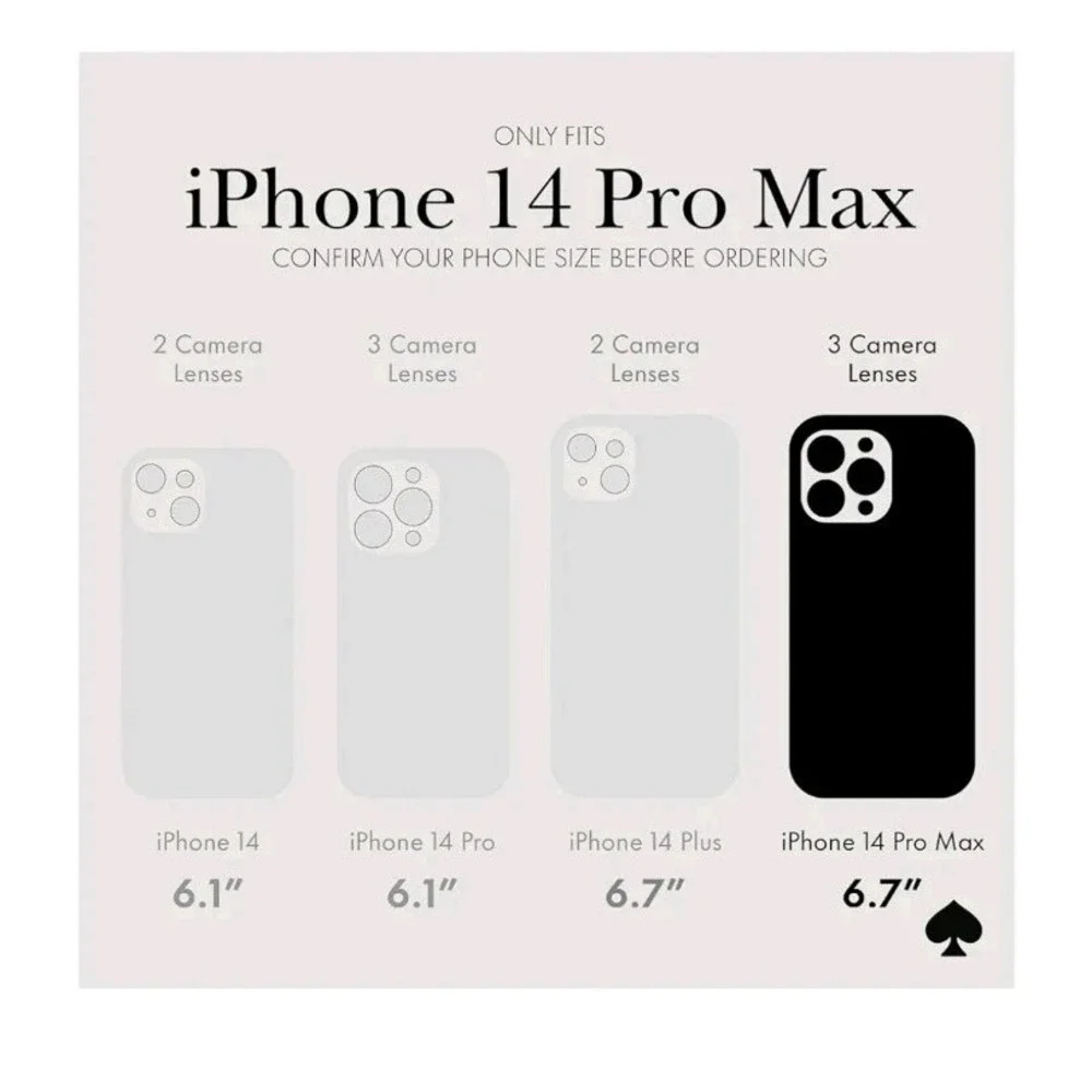 kate spade New York Case for iPhone 14 Pro Max w MagSafe Clear Floral Gold Black